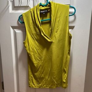 Jones New York Green Sleeveless Blouse with Cowl Neck
